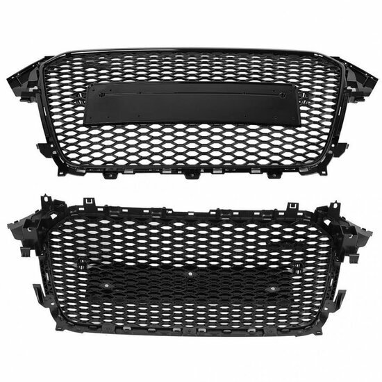 Glanzend zwarte grill passend voor Audi A4 B8 fase 2 model 2011-2015