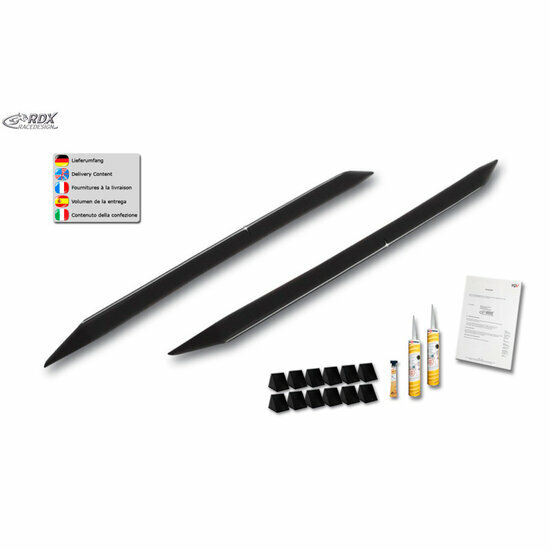 Sideskirts &#039;Slim&#039; passend voor Audi A5 Coupe/Cabrio/Sportback 2008-2017 (ABS zwart glanzend)