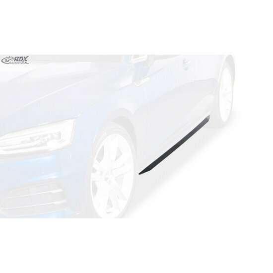 Sideskirts &#039;Slim&#039; passend voor Audi A5 (F5) Coupe/Cabrio/Sportback 2016- (ABS zwart glanzend)