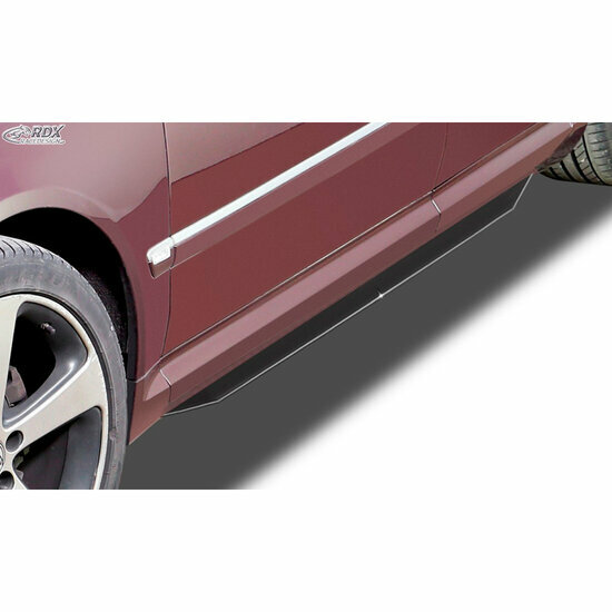 Sideskirts &#039;Slim&#039; passend voor Audi A8 D3 2003-2009 (ABS zwart glanzend)