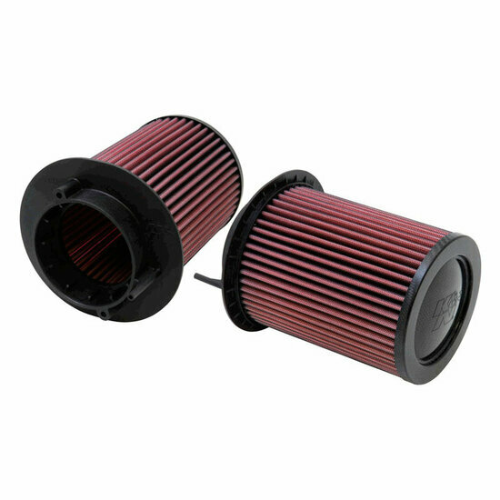 K&amp;N vervangingsfilter passend voor Audi R8 4.2L V8 2009-2012 (Set 2 stuks) (E-0668)