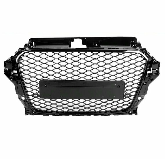 Glanzend zwarte grill honingraad passend voor Audi A3 8V model 2012 - 2016