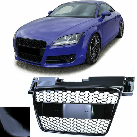 Glanzend zwarte grill honingraad passend voor Audi TT 8J model 2006 - 2014