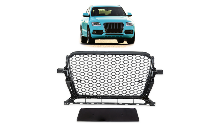 Glanzend zwarte grill honingraad passend voor Audi Q5 8R facelift 2012 - 2016 