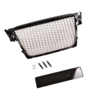 Glanzend zwarte grill honingraad passend voor Audi A4 B8 fase 1 model 2008 - 2012