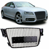 Glanzend zwarte grill honingraad passend voor Audi A5 8T model 2007 - 2011