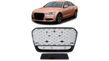 Glanzend zwarte grill honingraad passend voor Audi A6 C7 model 2011 - 2015 