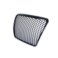 Glanzend zwarte grill honingraad passend voor Audi A6 C6 facelift model 2008 - 2011