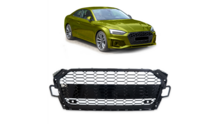 Glanzend zwarte grill honingraad passend voor Audi A5 F5 model 2019 - 2023 